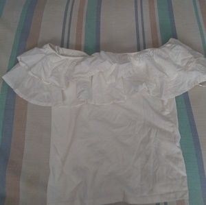 Off the shoulder white